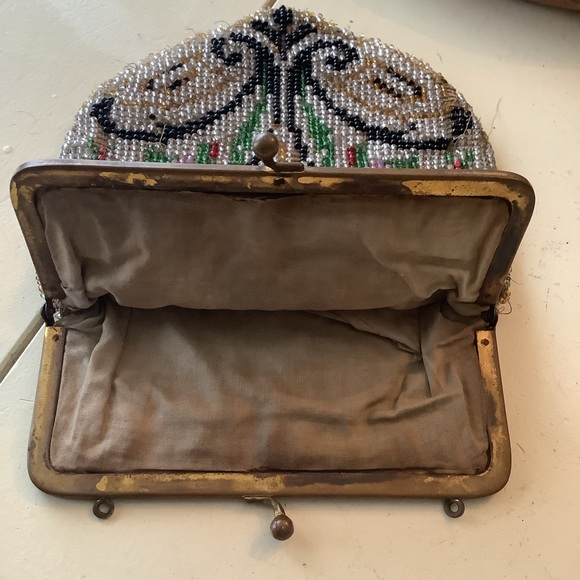 Antique Vintage 1920’s Seed Bead Hand Beaded Art Deco Flapper Purse - Picture 3 of 9